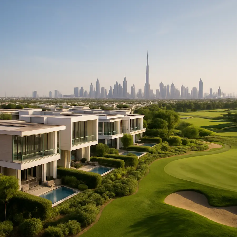 Residential towers and neighbourhoods in Dubai Hills, Dubai