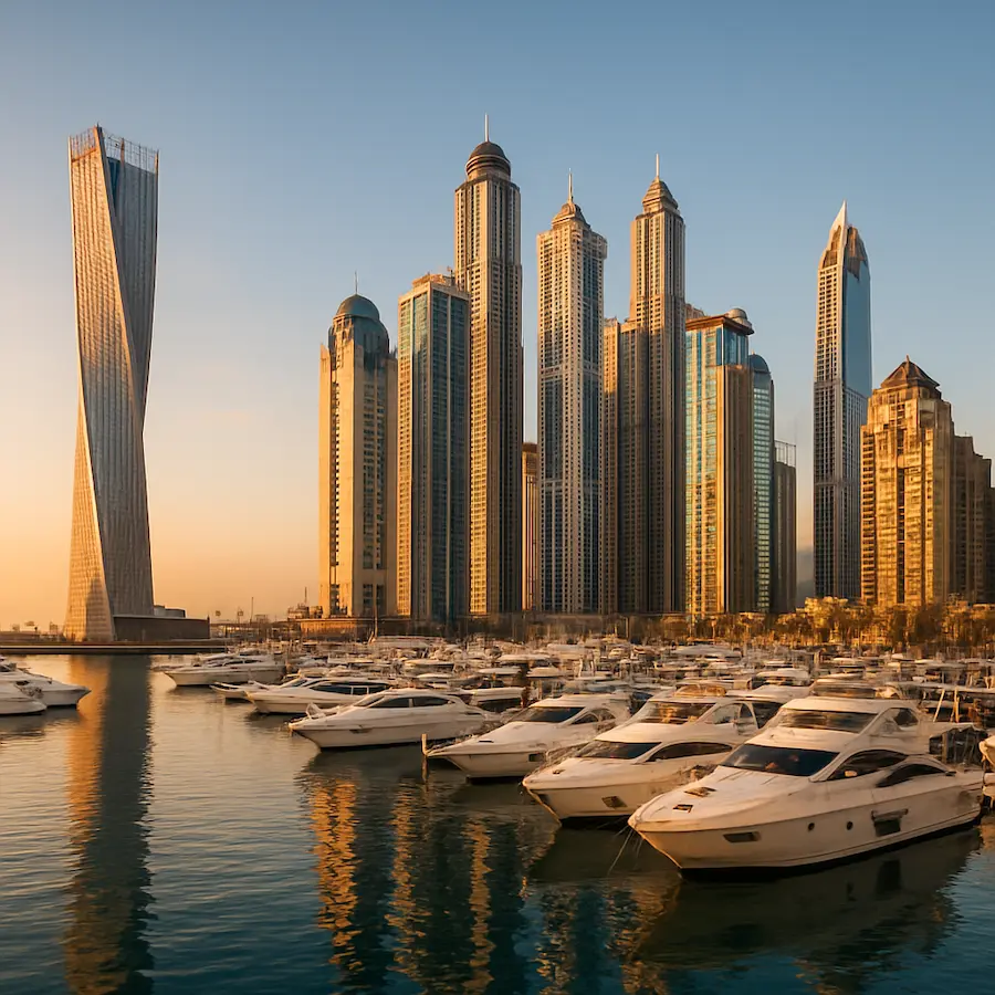 Residential towers and neighbourhoods in Dubai Marina, Dubai