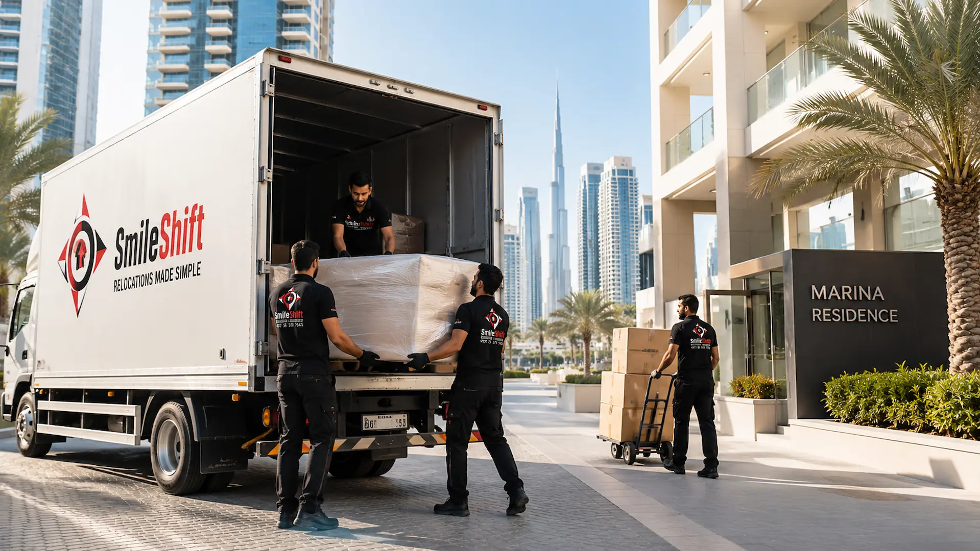 SmileShift furniture moving service in Dubai